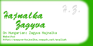 hajnalka zagyva business card